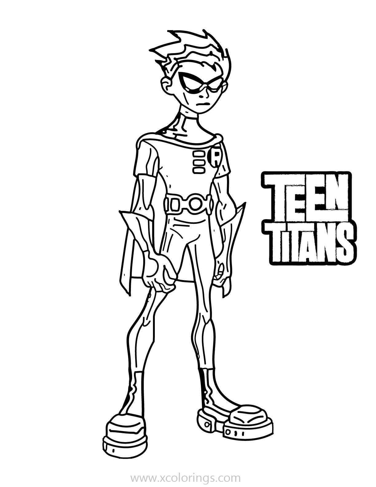 Free Teen Titans Go Robin Coloring Pages printable