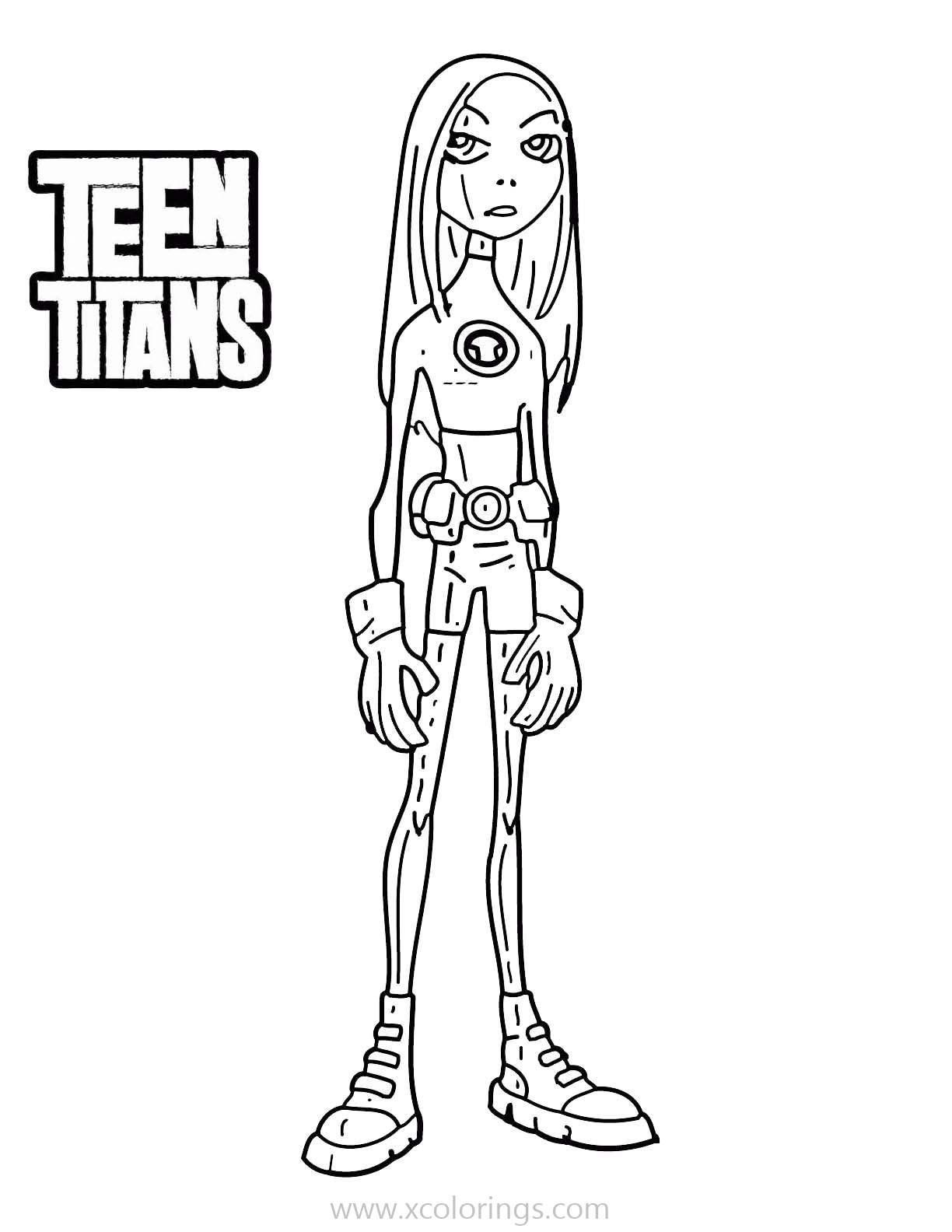 Free Teen Titans Go Terra Coloring Pages printable