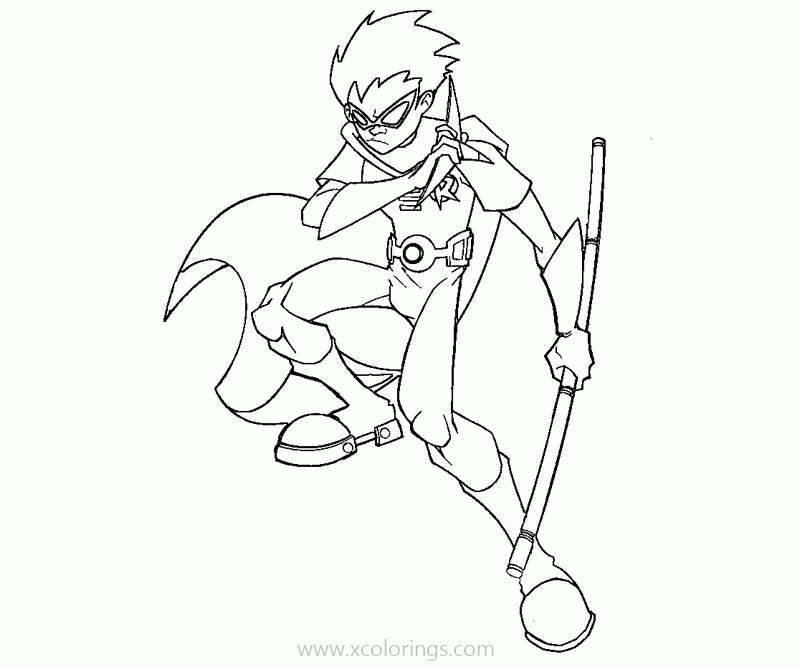 Free Teen Titans Robin Coloring Pages printable