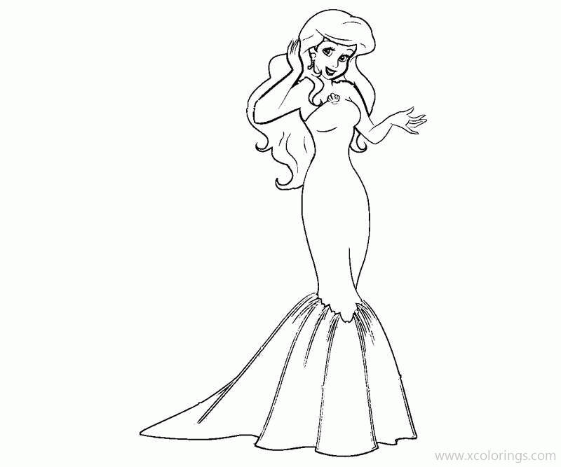 Free The Little Mermaid Character Ariel Coloring Pages printable