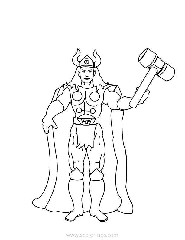Free Thor Pattern Coloring Pages printable