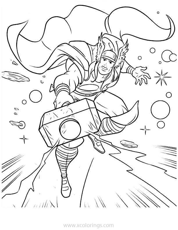Free Thor is Back Coloring Pages printable