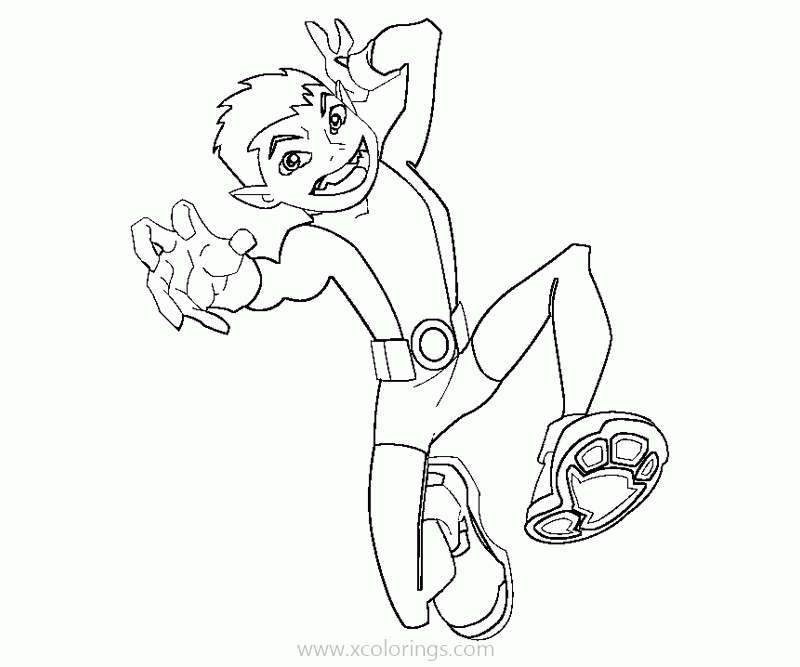 Free Titans Coloring Pages Beast Boy printable