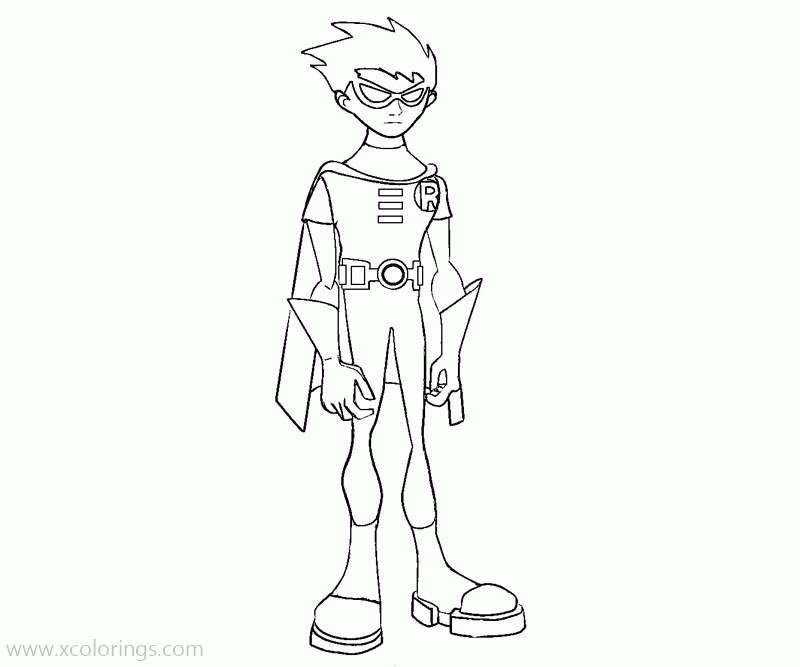 Free Titans Coloring Pages Robin printable