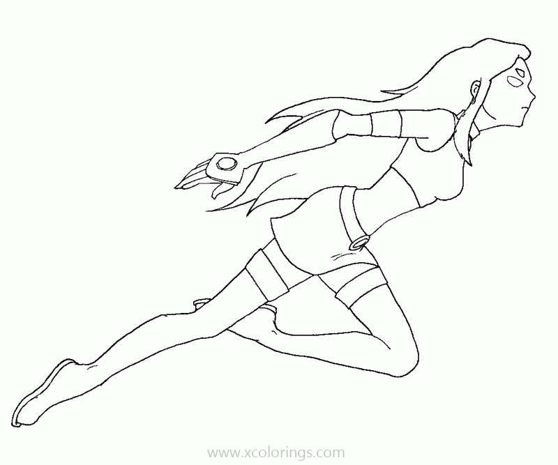 Free Titans Coloring Pages Starfire printable