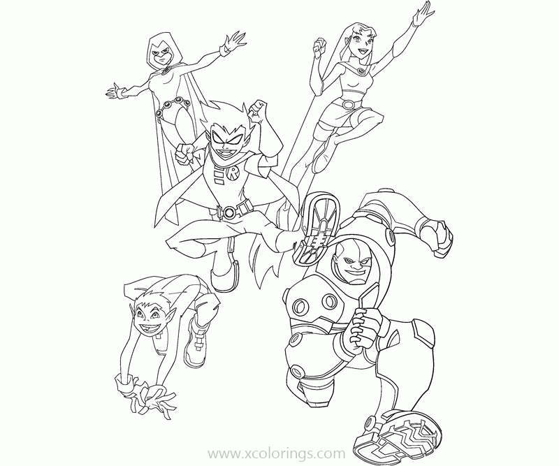 Free Titans Go Characters Coloring Pages printable