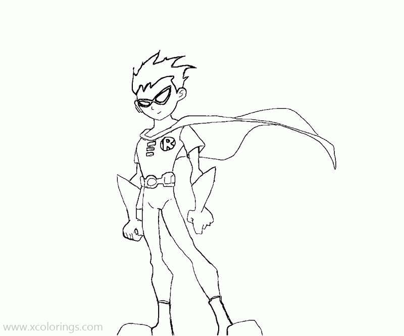 Free Titans Robin Coloring Pages printable