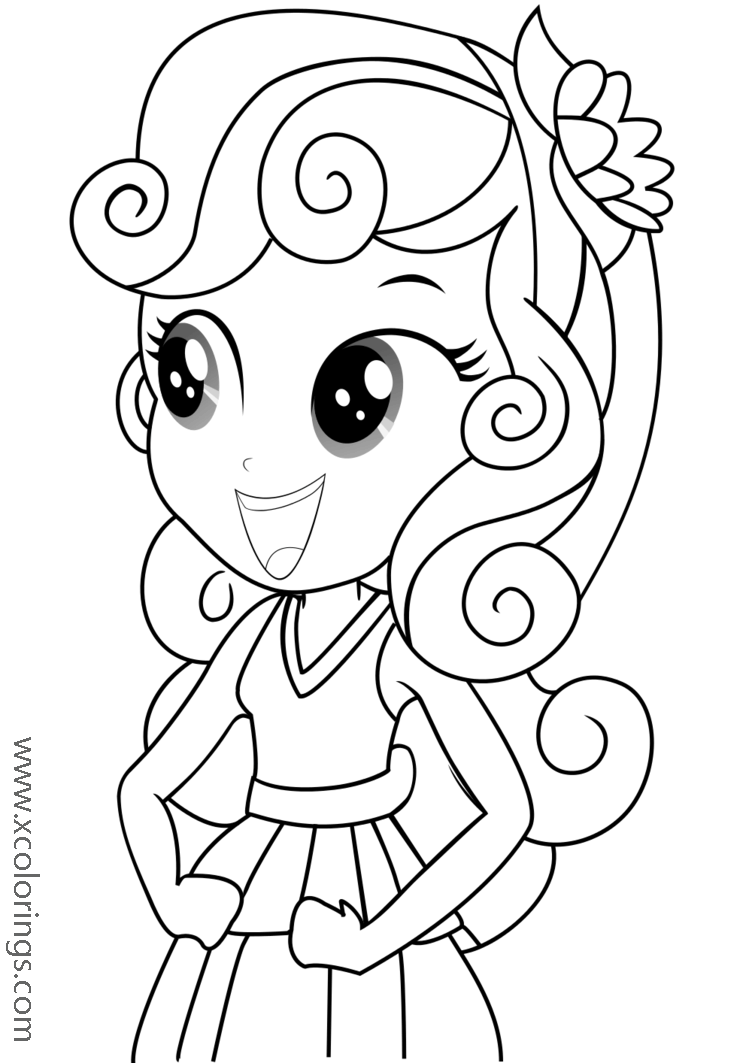 Free Transparent Equestria Girls Coloring Pages printable