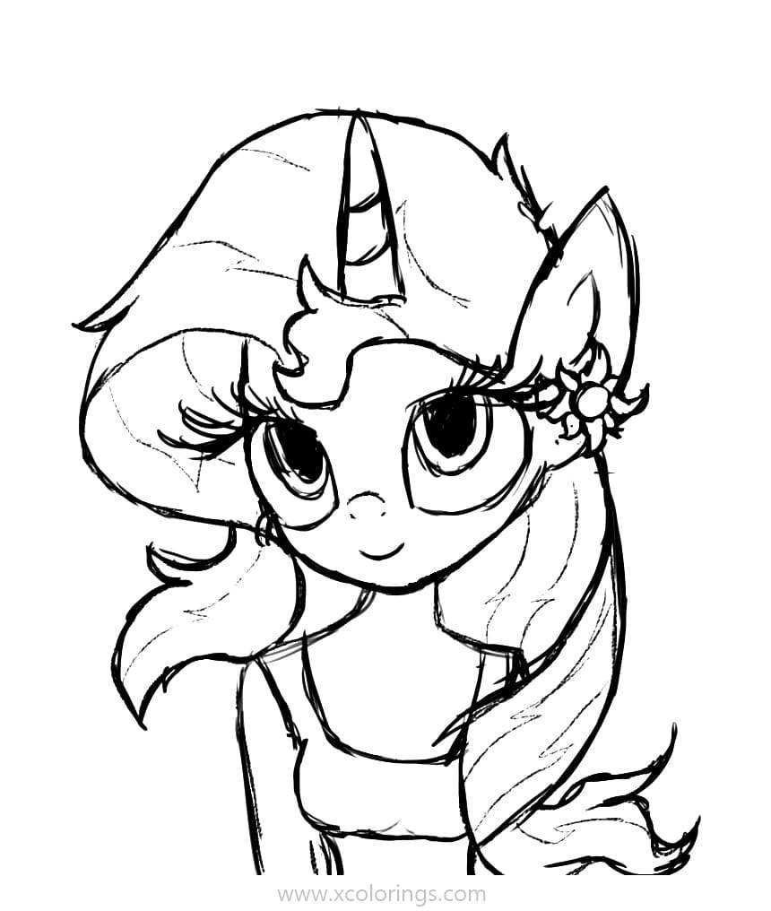 Free Unicorn Equestria Girls Coloring Pages printable