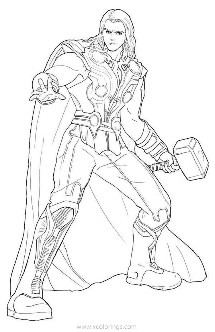 Free Young Thor Coloring Pages printable