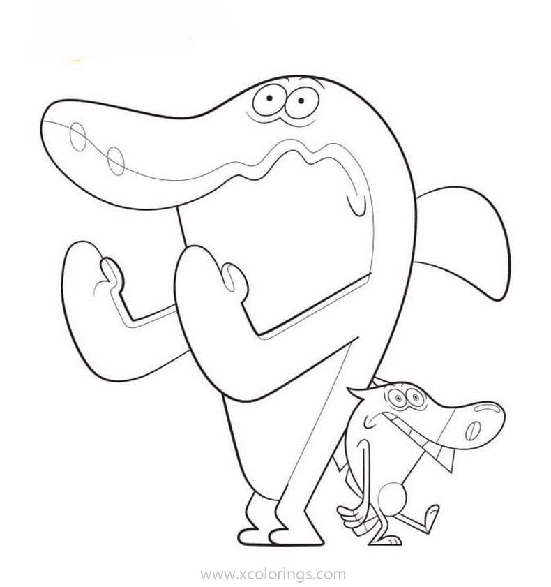 Free Zig And Sharko Are Friends Coloring Pages printable