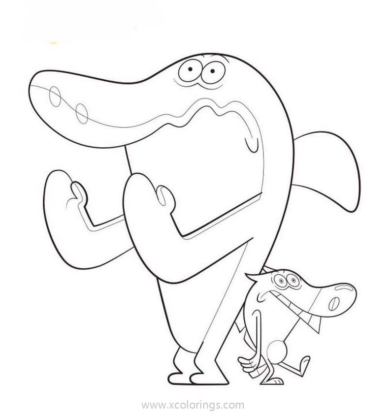 Zig And Sharko Are Friends Coloring Pages - XColorings.com