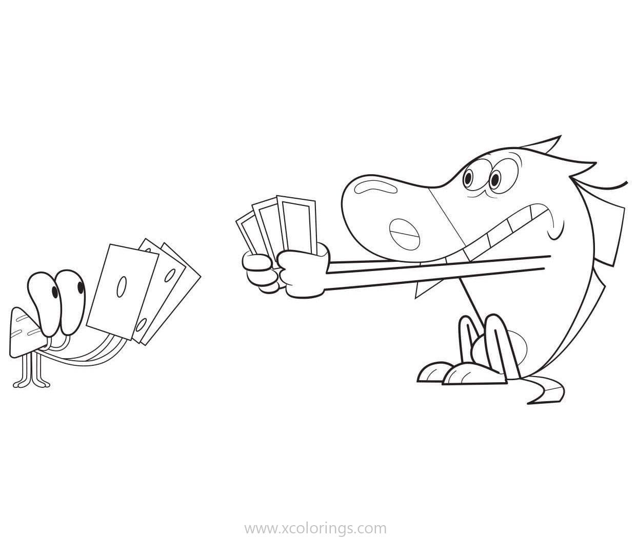 Zig And Sharko Coloring Pages Bernie and Zig - XColorings.com