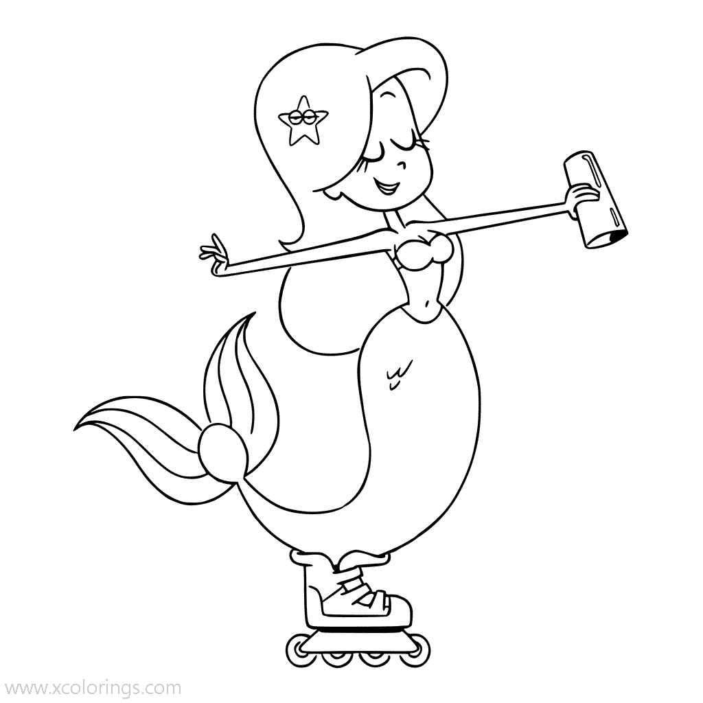 Zig And Sharko Coloring Pages Marina Roller Skating - XColorings.com