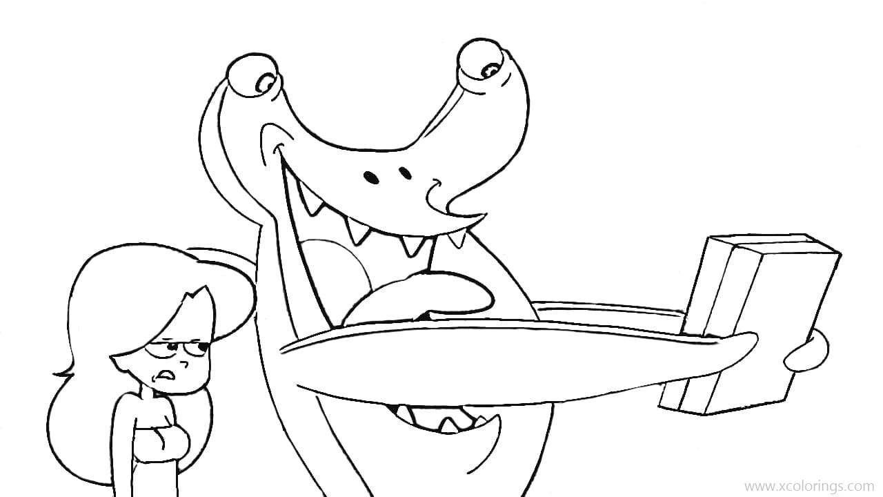 Free Zig And Sharko Coloring Pages Mermaid and Shark printable