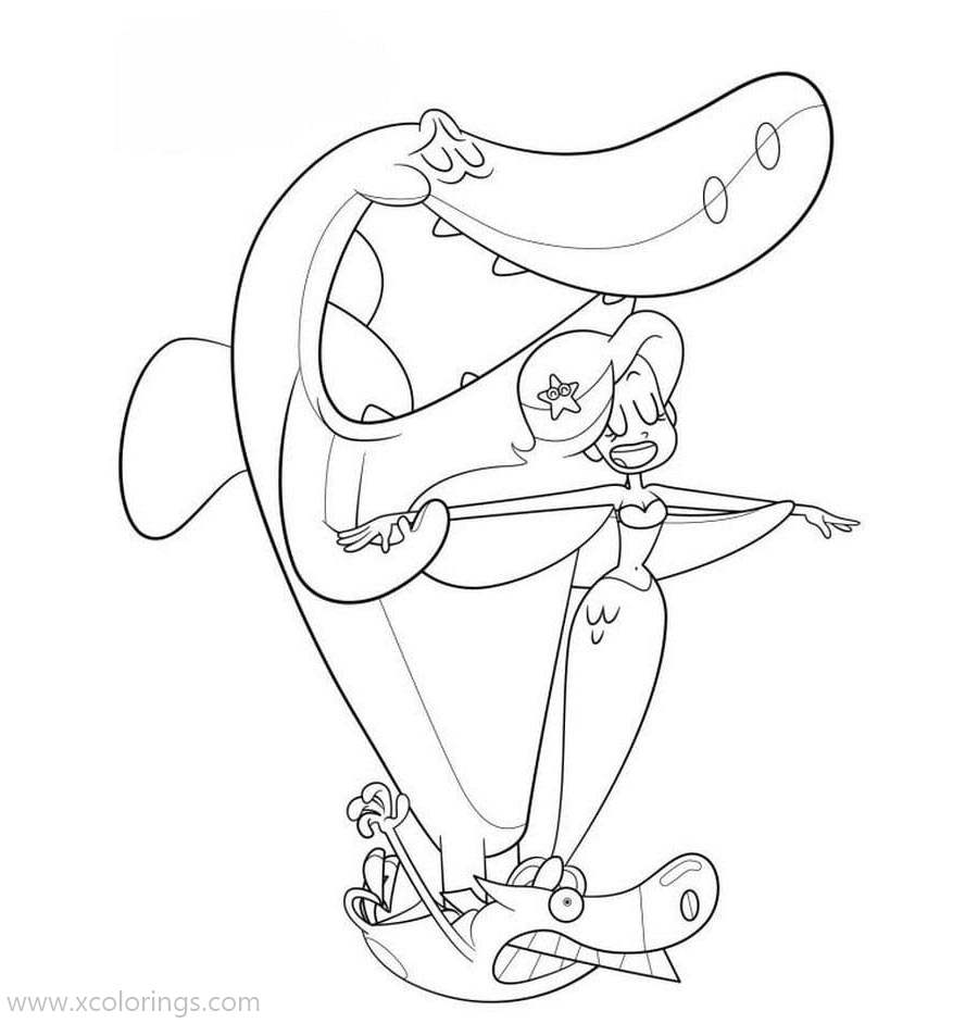 Zig And Sharko Coloring Pages Titanic Pose - XColorings.com