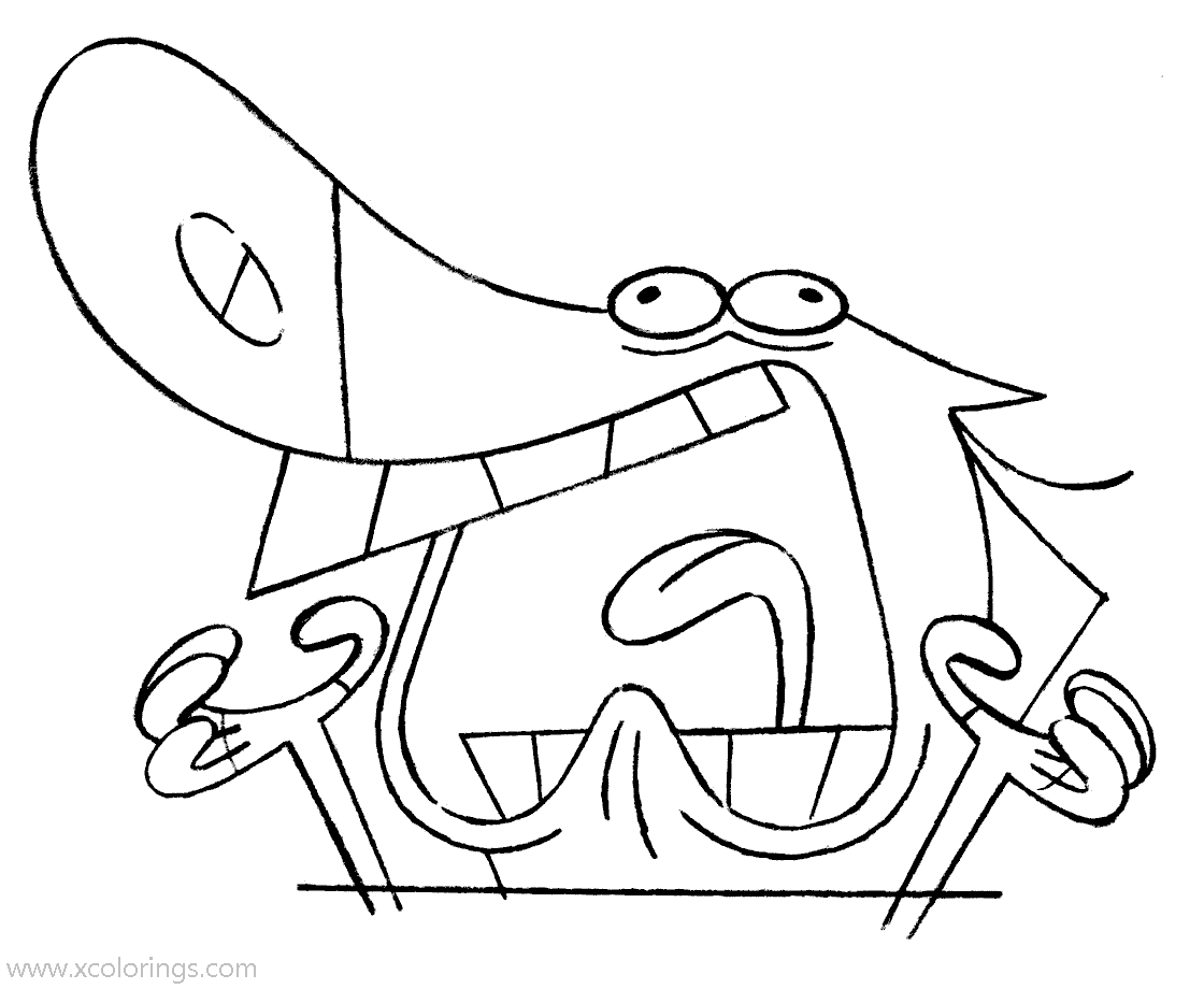 Zig And Sharko Coloring Pages Zig is Shouting - XColorings.com