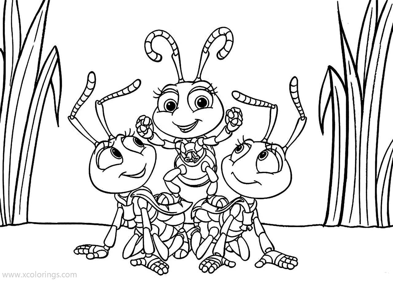 Free A Bugs Life Coloring Pages Blueberries printable