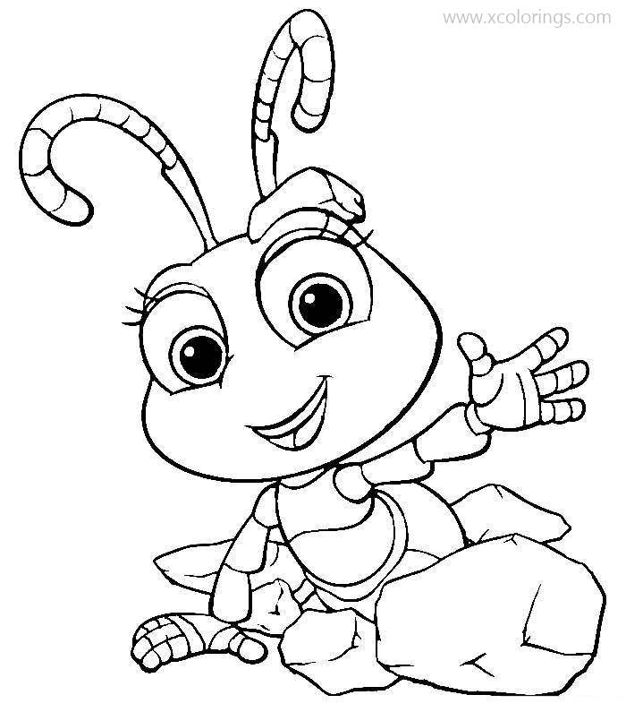 Free A Bugs Life Coloring Pages Cute Dot printable