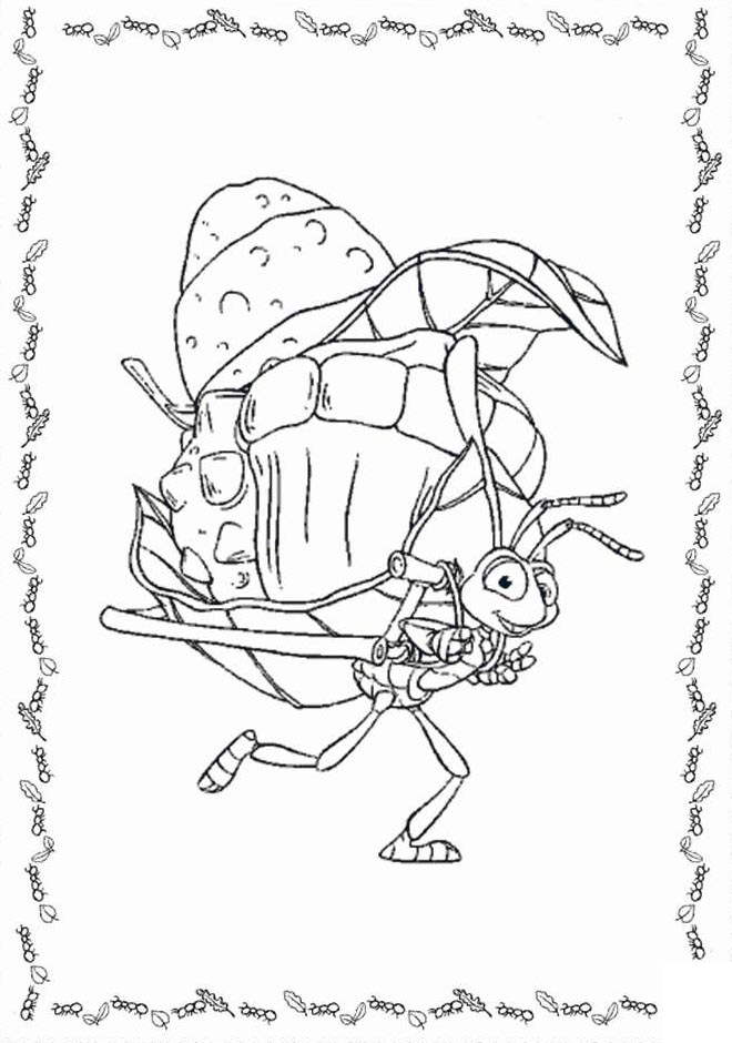Free A Bugs Life Coloring Pages Flik Got Some Food printable