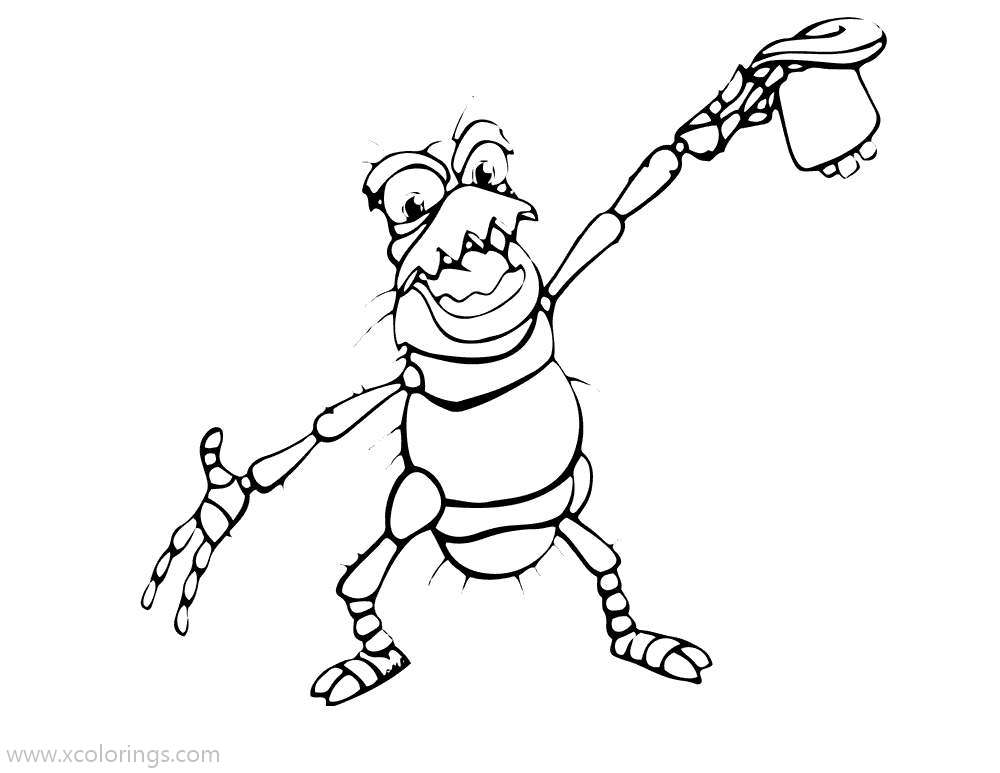 Free A Bugs Life Coloring Pages PT Flea printable