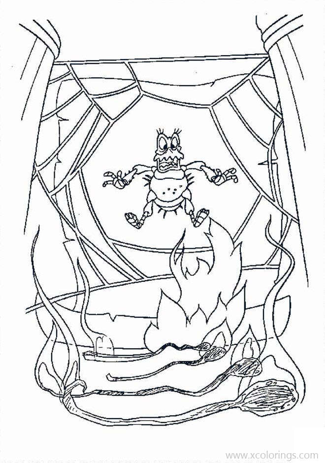 Free A Bugs Life Coloring Pages PT Flea's House is On Fire printable