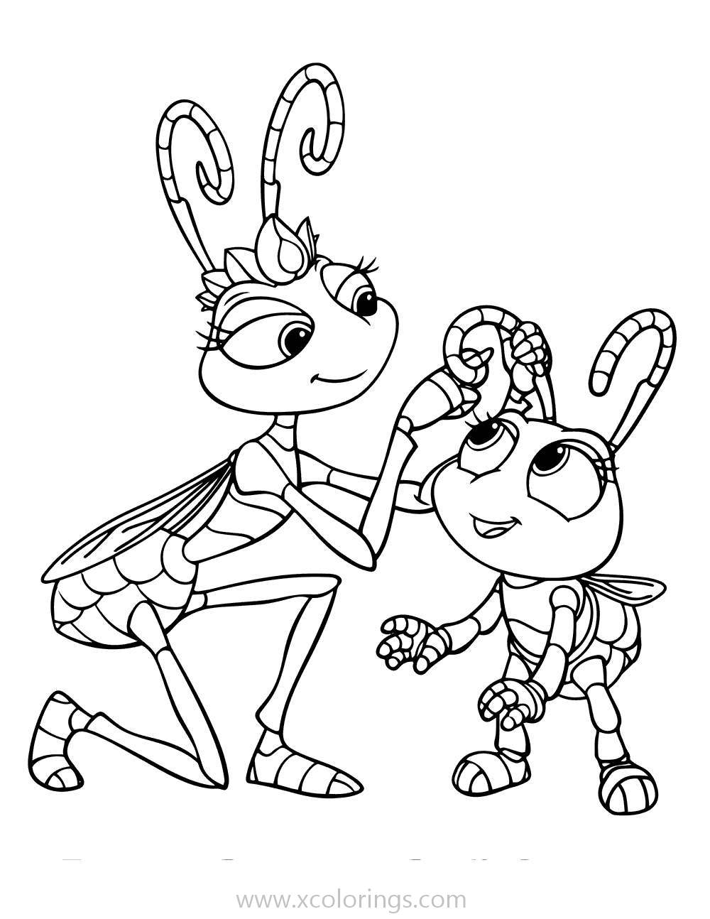 Free A Bugs Life Coloring Pages Princess Atta Helping Dot printable