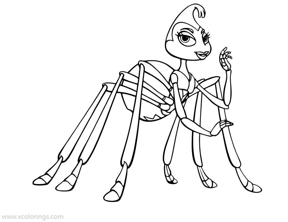 Free A Bugs Life Coloring Pages Rosie printable