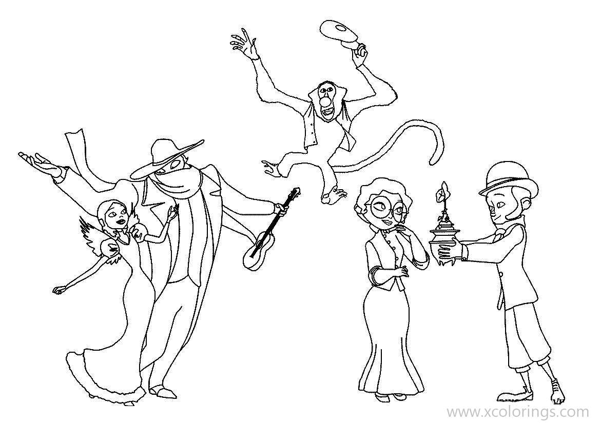 Free A Monster in Paris Characters Coloring Pages printable