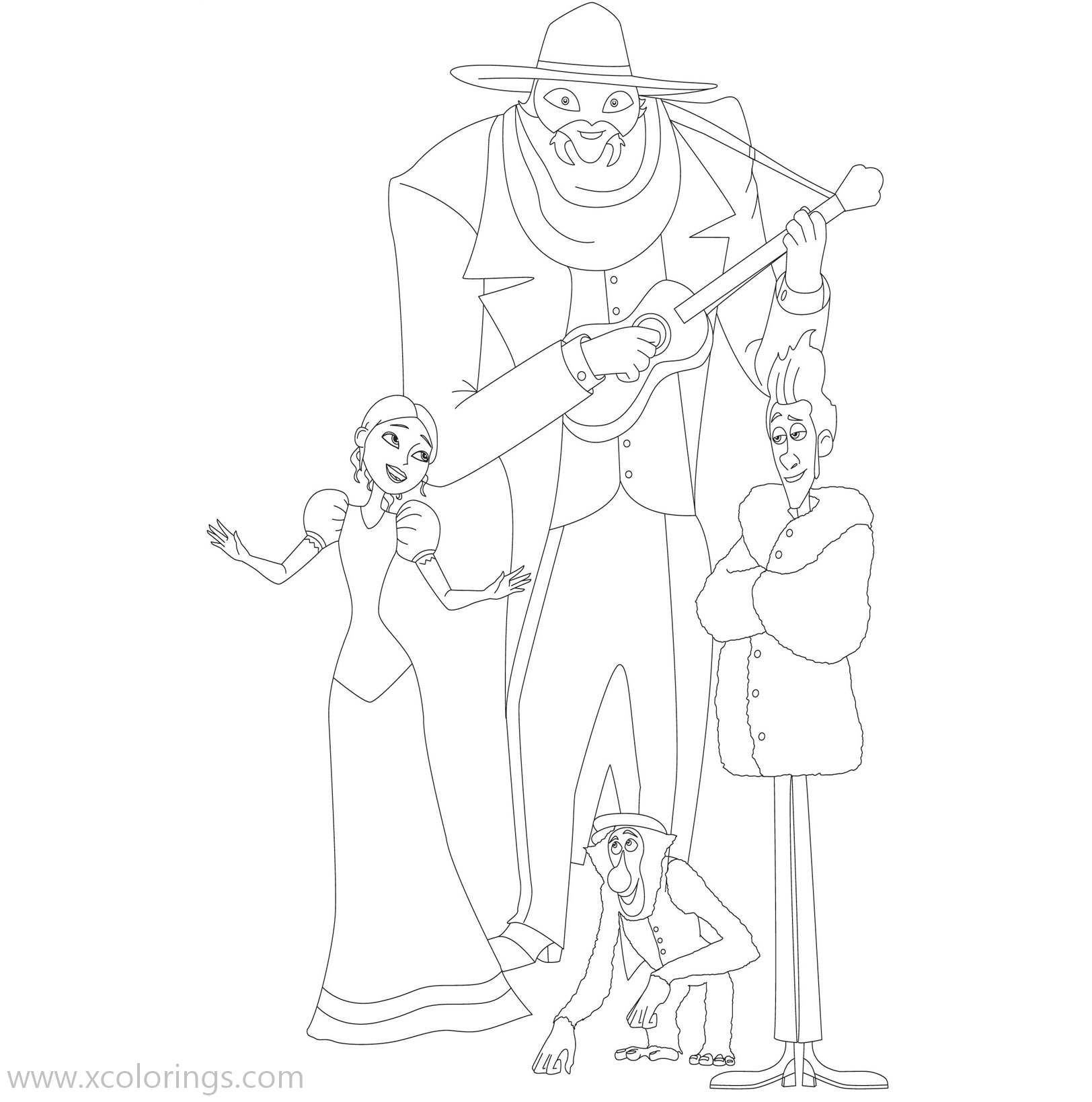 Free A Monster in Paris Coloring Pages Characters printable