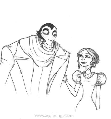 Free A Monster in Paris Coloring Pages Lucille and Raoul printable