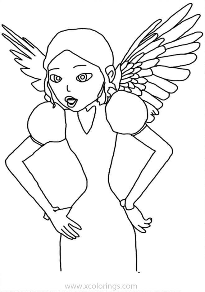 Free A Monster in Paris Coloring Pages Lucille with Wings printable