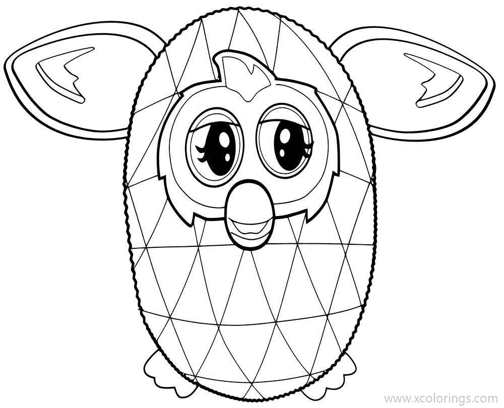 Free A Sad Furby Coloring Pages printable
