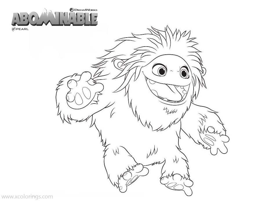 Free Abominable Coloring Pages Everest is Happy printable