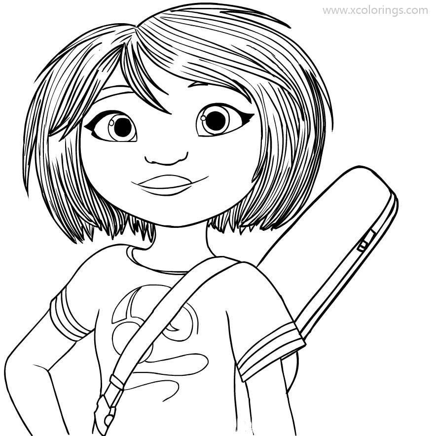 Free Abominable Coloring Pages Yi with Her Violin printable