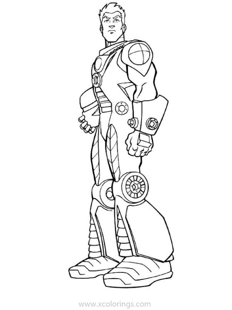 Free Action Man with Armor Coloring Pages printable