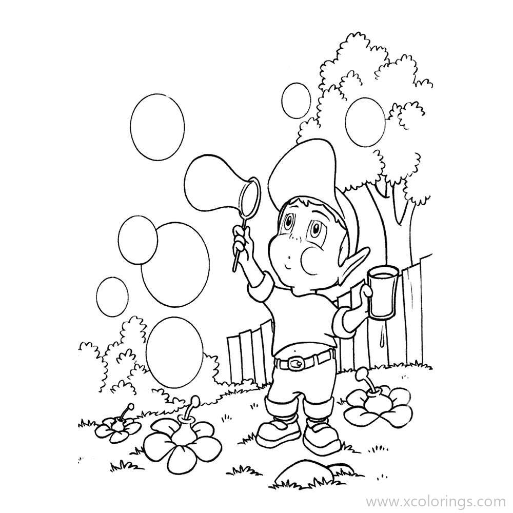 Blowing Bubbles Coloring Page