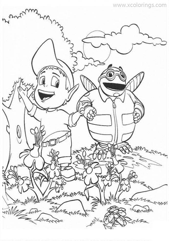 Free Adiboo Coloring Pages Farm with Plants printable