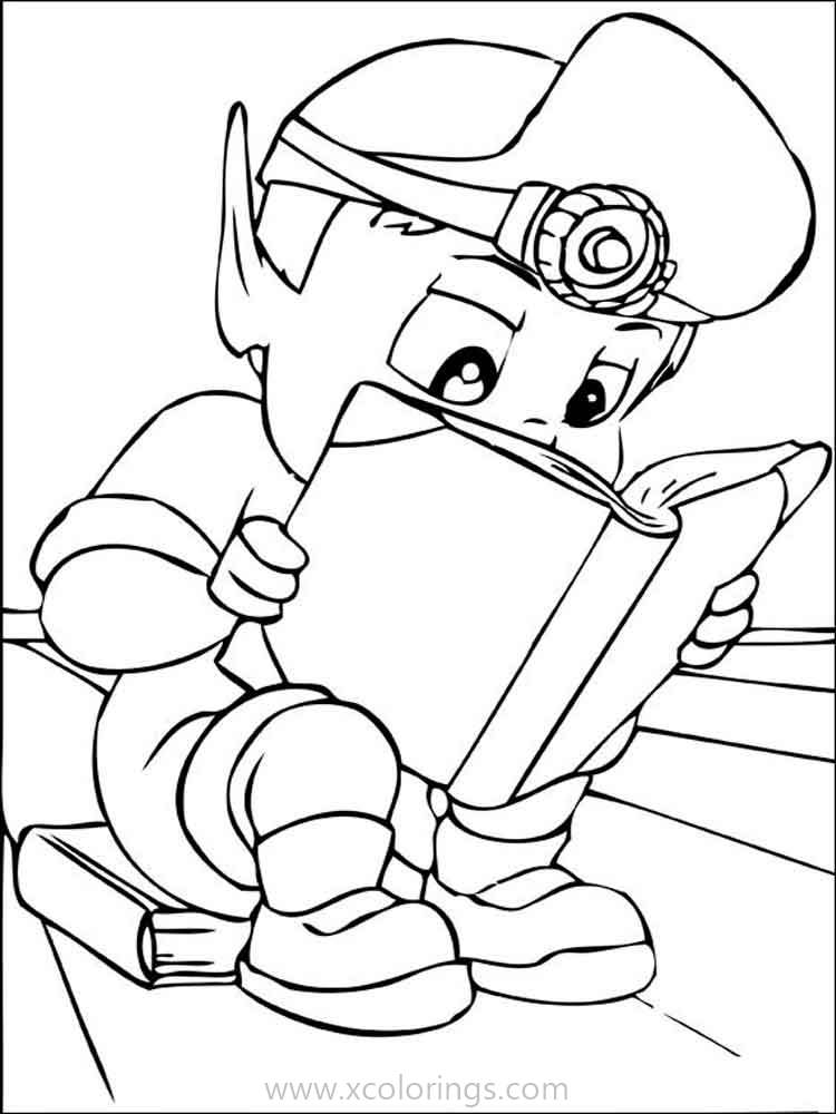 Free Adiboo Coloring Pages Reading a book printable