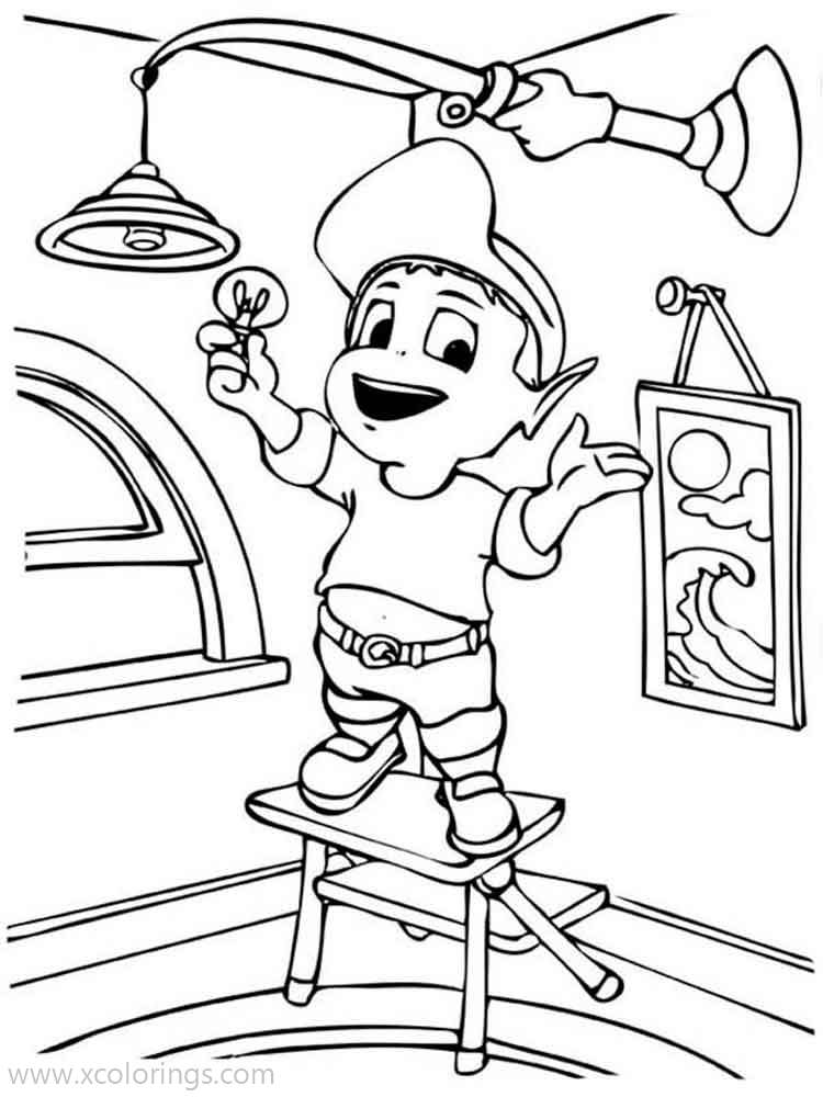 Free Adiboo Coloring Pages Repairs the Light printable