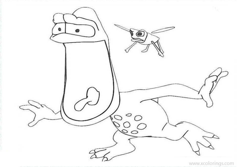Free Adiboo Coloring Pages The Beast and a Insect printable