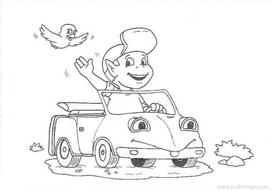 Free Adiboo and Car Coloring Pages printable