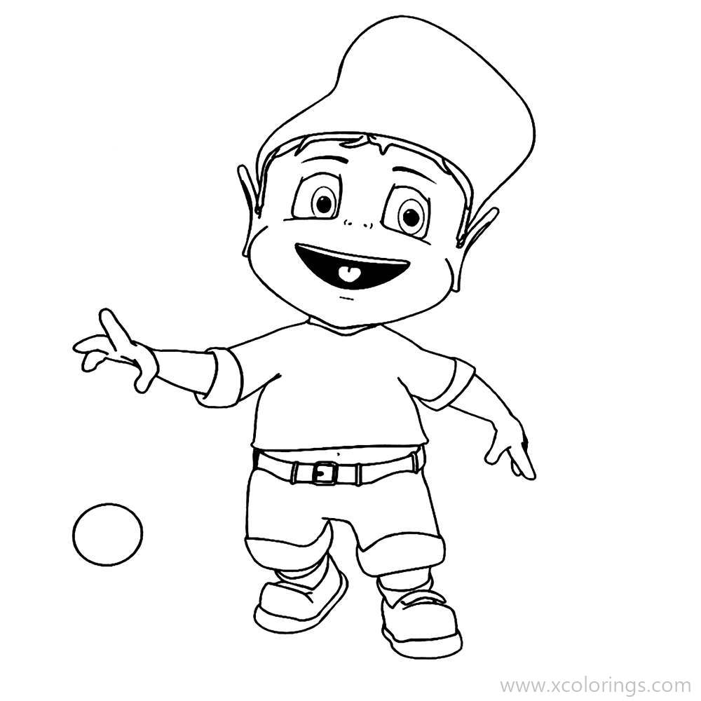 Free Adiboo with a Ball Coloring Pages printable