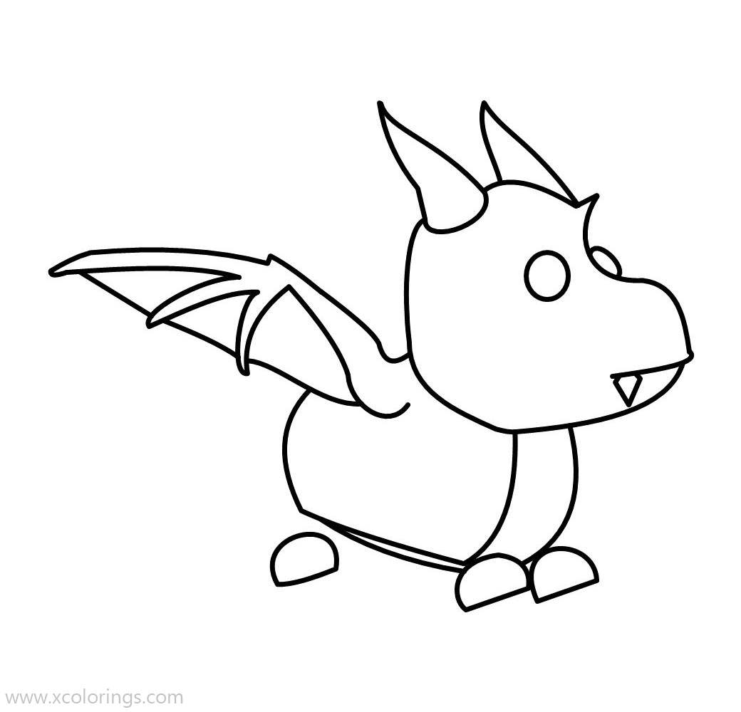 Adopt Me Coloring Pages Dragon - XColorings.com