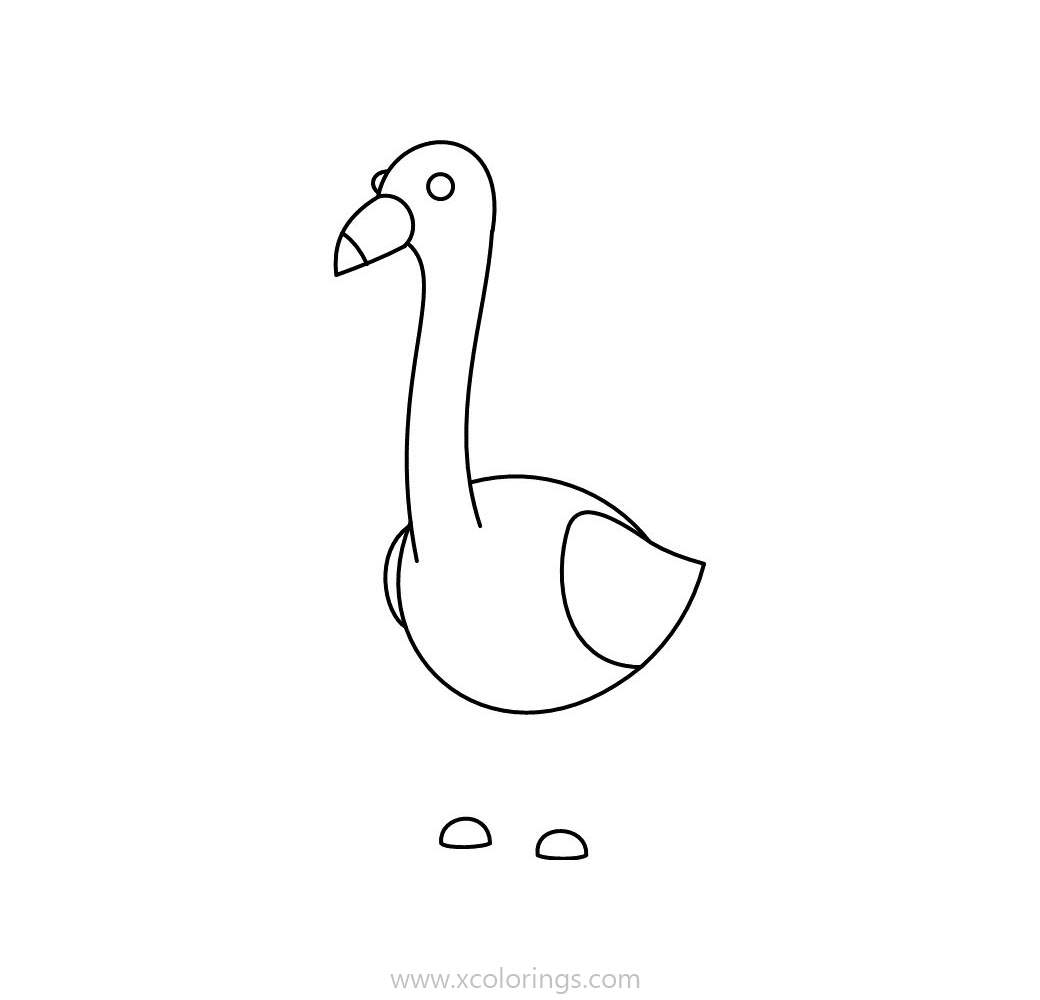 Free Adopt Me Flamingo Coloring Pages printable