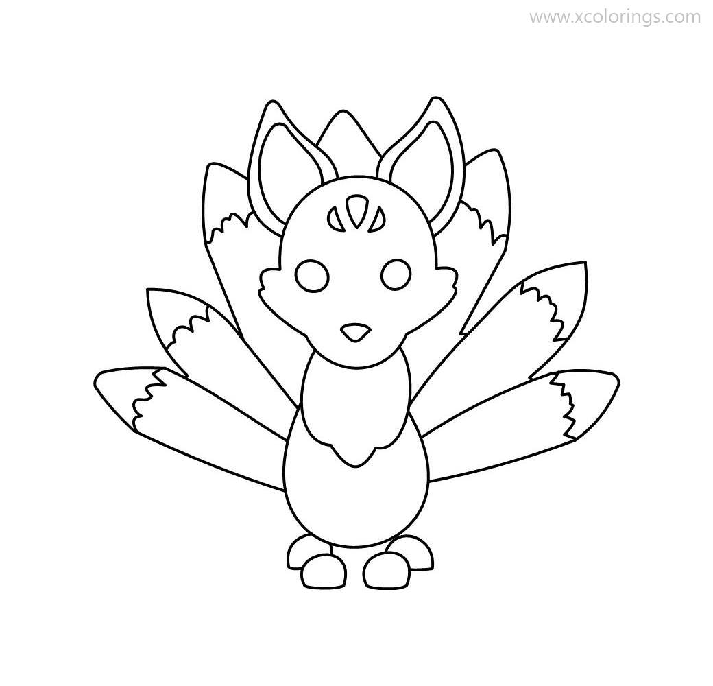 Adopt Me Kitsune Coloring Pages Xcolorings Com