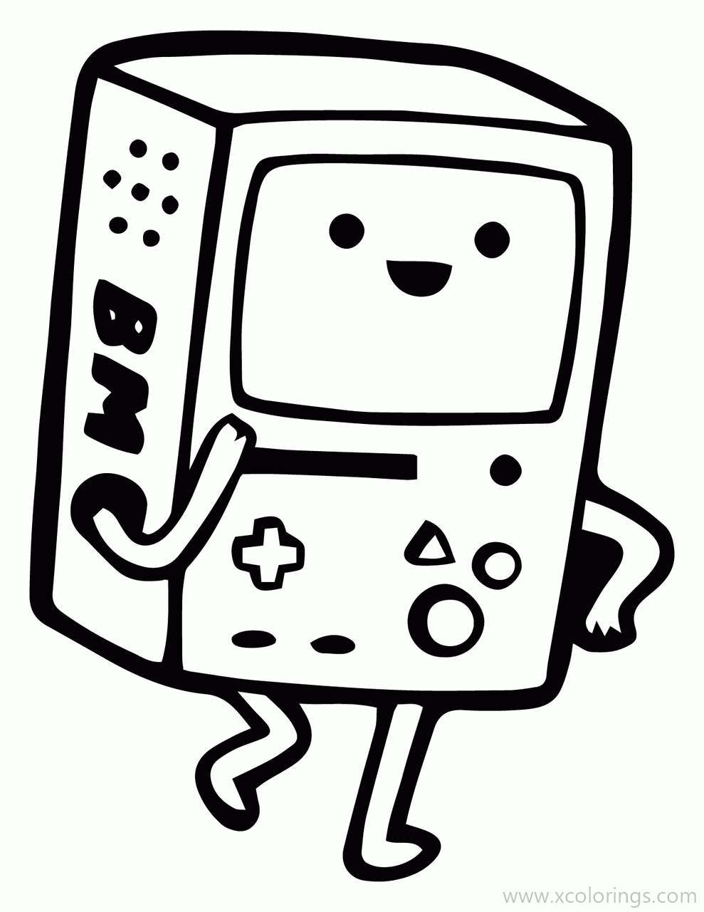 Adventure Time Coloring Pages BMO XColorings