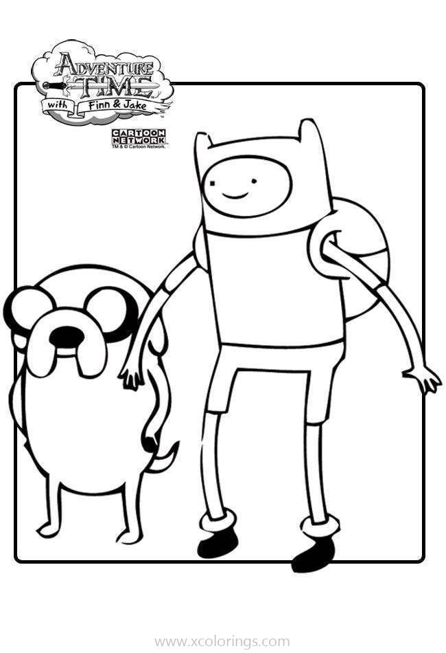 Free Adventure Time Coloring Pages Human and Dog printable