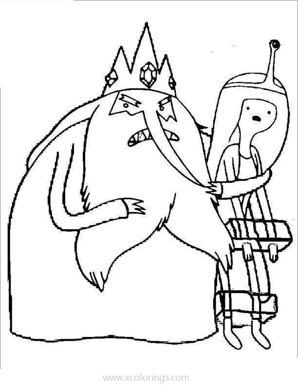 Free Adventure Time Coloring Pages Ice King Arrested Bubblegum Princess printable