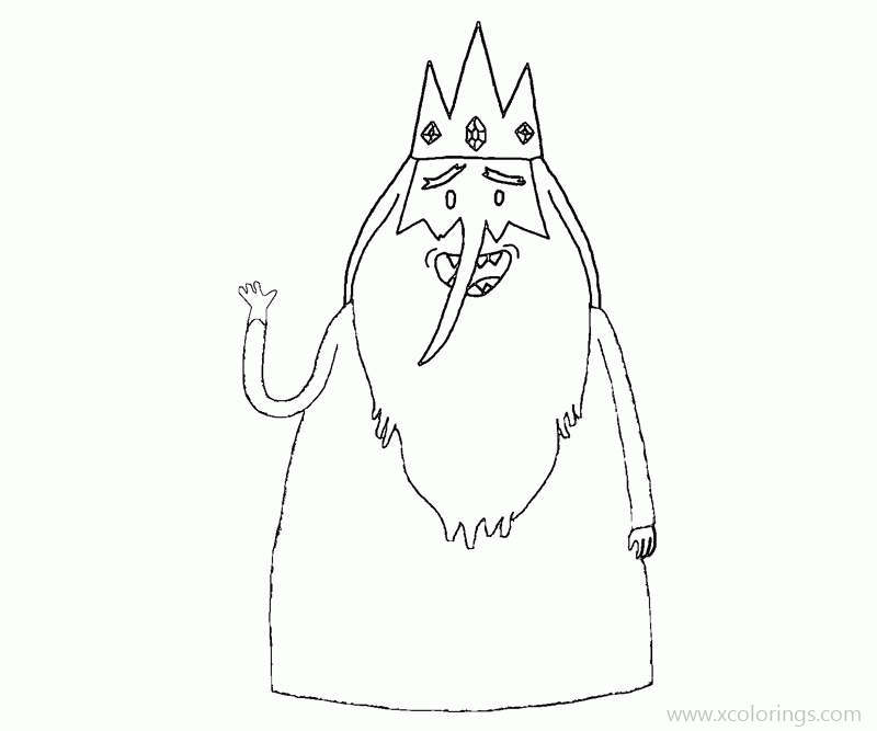Free Adventure Time Coloring Pages Ice King Has Long Nose printable